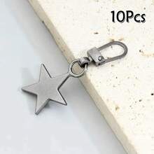 2/5/10个装多功能星形扣眼，可拆卸半自动拉链头，适用于更换包袋、夹克、服装、鞋靴上的拉链，以及作为高端吊坠扣环配件。 - 彩色 - 查看 23