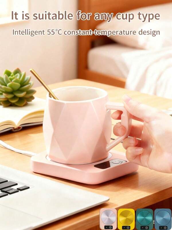 USB-Powered Tea Kettle Warmer - Premium ABS Material, 55℃ Constant-Temp Electric Beverage Heating Pad | Keep Coffee/Tea/Milk Warm All Winter, Auto-Temp Control | Perfect For Home, Office & Desk Use | Ideal Gift For Christmas, Thanksgiving, Valentine's Day, Father's Day & Mother's Day | Note: Only Supports Heat Preservation Function, Not Heating Function