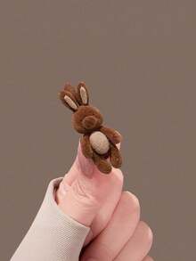 1/2个泰迪熊发夹，眼睛生动，心形脸 - 柔软毛绒侧马尾和刘海夹，适合S码，可爱动物发饰，适合派对、休闲装扮、生日礼物 - 彩色 - 查看 8