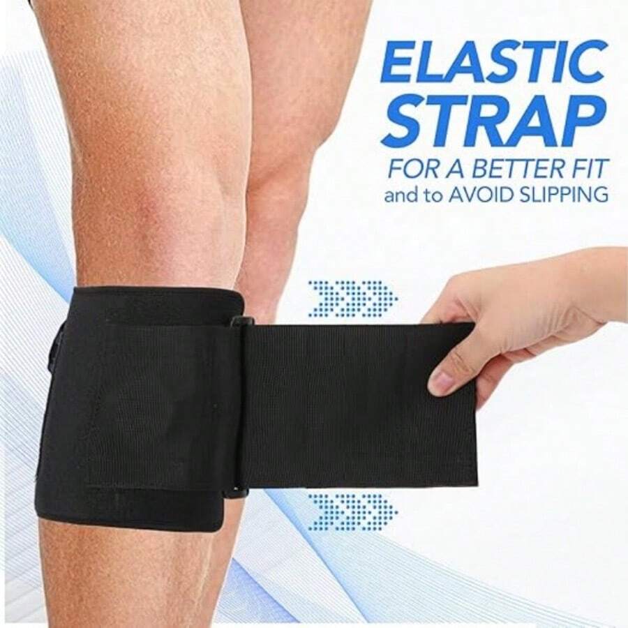 Nuevo accesorio deportivo y de acondicionamiento físico para el comercio transfronterizo, manguito de protección de pierna ajustable para correr y hacer ejercicio con absorción de impactos y alivio de la presión, equipo de protección deportiva - Multicolor - Ver 1