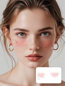 Waterproof, Sweatproof, Washable PVC Material, And Winter Snowflake-Themed Blush Fashion Temporary Face Tattoo For Women