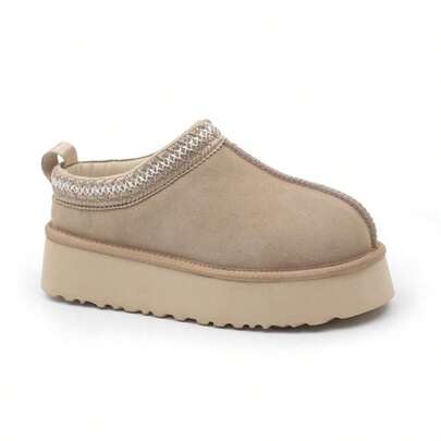 Half Pack Thick Bottom, Non Slip, Lightweight And Warm Super Thick Cotton Snow Boots For Home Use, Couple's Home Cotton Shoes, All-Weather Slipper Boots, Winter Snow Boots With Platform Soles, Suitable For Indoor And Outdoor Use, Thick Platform Slippers With Non Slip Outdoor Soles And Closed Toe Design