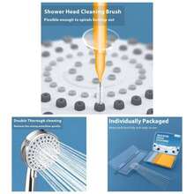 - Herramienta limpiadora de Cabezal de Ducha de Varios tamaos, cepillos de Limpieza de Cabezal de Ducha de Orificio pequeo, Limpiador de Cabezal de Ducha P - Naranja - Ver 1