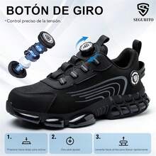 SEGURITO Tenis de  Industrial para Hombre, Antipinchazos Zapatos de Trabajo con Punta de Acero Mujer, Transpirables y Livianos Zapatos de - 24,0 centímetros - Ver 7