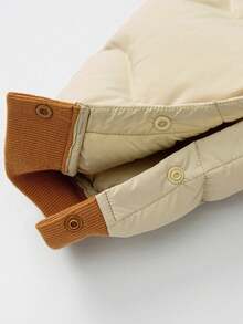 mini bala 婴儿小熊羽绒服，三重防寒保暖连体衣，柔软可爱冬季款式 - 蜜糖黃 - 查看 8