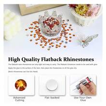 4500PCS Resin Flatback Rhinestone, 2mm 3mm 4mm 5mm 6mm Orange Flatback Rhinestones For Tumblers, Nails Art, Mugs, Bottles, Craft Dration, Loose Bling Glitter Gem Stone - 多色123 - 查看 2