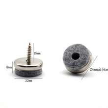 20pcs Furniture Leg Nails, Table & Chair Felt Screws, Anti-Slip Pads, Wood Floor Protector Nails, Furniture Hardware - Multicolor - View 9