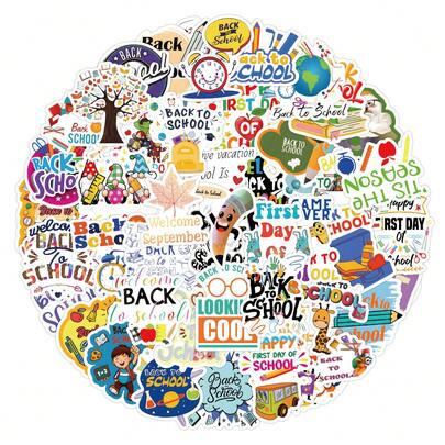 Back To School Stickers, For Decorating Stationery, Water Bottles, Luggage, Skateboards, Guitars, DIY Scrapbooking Materials