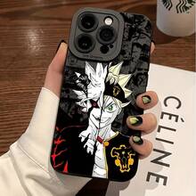 Una funda para teléfono con Asta del anime Black Clover, diseñada para varios modelos de , incluyendo los más recientes, con una parte trasera de TPU suave que ofrece protección contra caídas, carcasa para teléfono, cubierta para teléfono - Negro - Ver 3