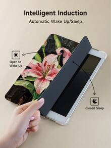 Ayotu Ốp lưng iPad họa tiết hoa sen sơn dầu, tương thích với iPad 10.2" (2021/2020, thế hệ thứ 9/8), Galaxy Tab A8 10.5" (2022), có khe cắm bút cảm ứng, tương thích với Kindle Paperwhite thế hệ thứ 12 (2024), chức năng tự động tắt/mở màn hình, ốp bảo vệ thời trang. - Nhiều màu - Xem 6