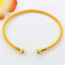 C-Shaped Elastic Adjustable Screw Open 3mm Bangle, Fashionable European & American Style, Suitable For Beads, DIY Bracelets & Jewelry - Woven Elastic Bracelet - View 17