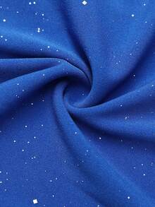 ChicMe 无袖亮片蕾丝拼接紧身连衣裙 修身性感派对中长裙 - 寶藍色 - 查看 4