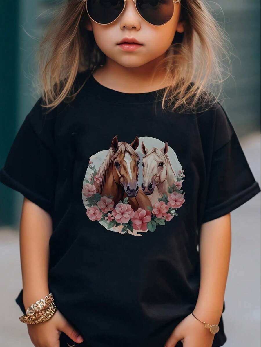 Camisetas para niñas - Negro - Ver 1