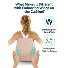 EASE Ergonomic Lumbar Support Cushion, Memory Foam Back Support For Car Seat Office Chair Gaming Chair, Backrest Wi...