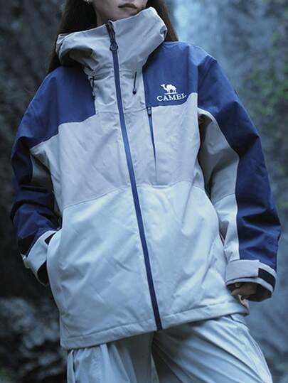 CAMEL CROWN Outdoor Jacket, Autumn/Winter Goose Down Coat Unisex Three-In-One Modular Lightweight Casual Jacket