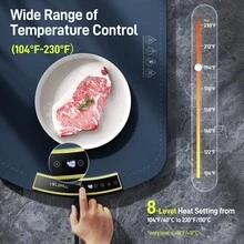 可折叠电热食物保温垫，8档温度设置，5秒全表面加热，4小时自动断电，纳米材质易于清洁，适用于自助餐、派对、解冻等多种场合。 - 美規A型插(110-127V) - 查看 4