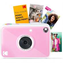KODAK Printomatic+ Instant Print Digital Camera 10MP Portable Camera With Interactive RGB LED Status Indicator, Prints Full-Color Photos On Zink 2x3" Sticky-Backed Photo Paper - Easy & Fun - Pink - View 9