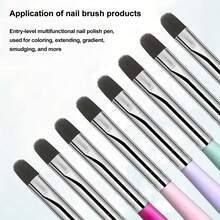 1-8pcs/Set UV Gel Nail Brushes, Suitable For Gel Extension, Nail Art Design, Gel Nail Brushes, Extension Powder, Nail Stickers, Nail Art Pen Set - Multicolor - View 2