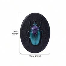 1件彩色甲虫系列装饰挂件,黑色椭圆形甲虫造型ABS树脂手工工艺品墙饰,昆虫爱好者、昆虫博物馆、主题派对装饰、家居墙饰的理想之选 - 彩色 - 查看 18