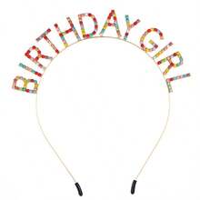 1件钻石生日派对头饰，生日女孩发饰 - 彩色 - 查看 9