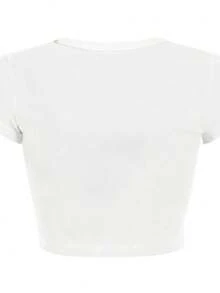 Fourth Of July Embroidered Flag Baby Tee _ Independence Day Shirt _ American Flag TShirt _ Vintage Y2K Gift For Her _ USA 1776 Baby Tee - 白色 - 查看 2