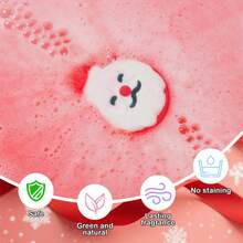 限量版！6 件装圣诞主题泡澡盐，精油泡泡浴球，沐浴仪式配件 - 彩色 - 查看 4