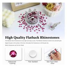 4500PCS Resin Flatback Rhinestone, 2mm 3mm 4mm 5mm 6mm Dark Hot Pink Flatback Rhinestones For Tumblers, Nails Art, Mugs, Bottles, Craft Dration, Loose Bling Glitter Gem Stone - 多色139 - 查看 2
