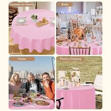 Kitchen Tablecloth - Baby Pink - View 2