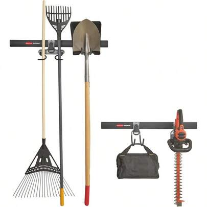 Fasttrack Garage Storage System Tool Hanging Kit Garage Organization Wall Mount Holder For Garden Lawn Tools