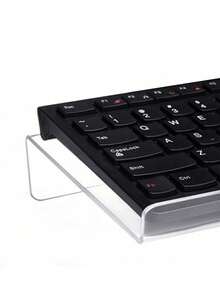 Acrylic Z-Shaped Keyboard Stand Transparent Display Riser For Laptop Computer Ergonomic Tilted Wrist Rest Office Desk Organizer Stationery Storage Box Accessories