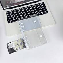 A6 Portable Clear Leaf Binder, Transparent Sticker Book, Sticker Album, Photo Storage Bag, Photo Album, Budget Planner, Diary, Notebook, Office Supplies - Multicolor - View 9