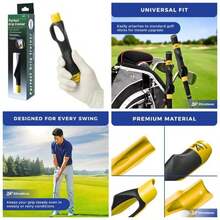 Grip Trainer, Right - Handed Training Aid, Hand Position And Swing Improvement, Blue - Yellow - View 2