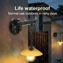 Nueva luz de pared solar con 3 modos, sensor de movimiento, luz LED solar, iluminación de granero, luz decorativa con luz cálida, adecuada para porche, patio, jardín, terraza - Negro - Ver 8