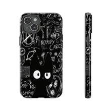 Grunge Black Cat & Anime Aesthetic Phone Case – Y2K Gothic Design With Doodle Graffiti, Dark Art, And Cartooncore Style – For IPhone 7–16 (SE, Plus, Pro Max) &  Galaxy S21–S24 Series - 混色-1 - 查看 5