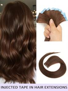 10 件隐形胶带接发，PU 皮纬纱，雷米真人发，直发机，12 英寸 16 英寸 20 英寸，适合女士