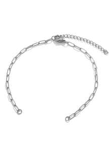 5pcs Personalized Cuban Bracelet,Stainless Steel Chain Adjustable Bracelet DIY Bracelet Jewelry Accessories