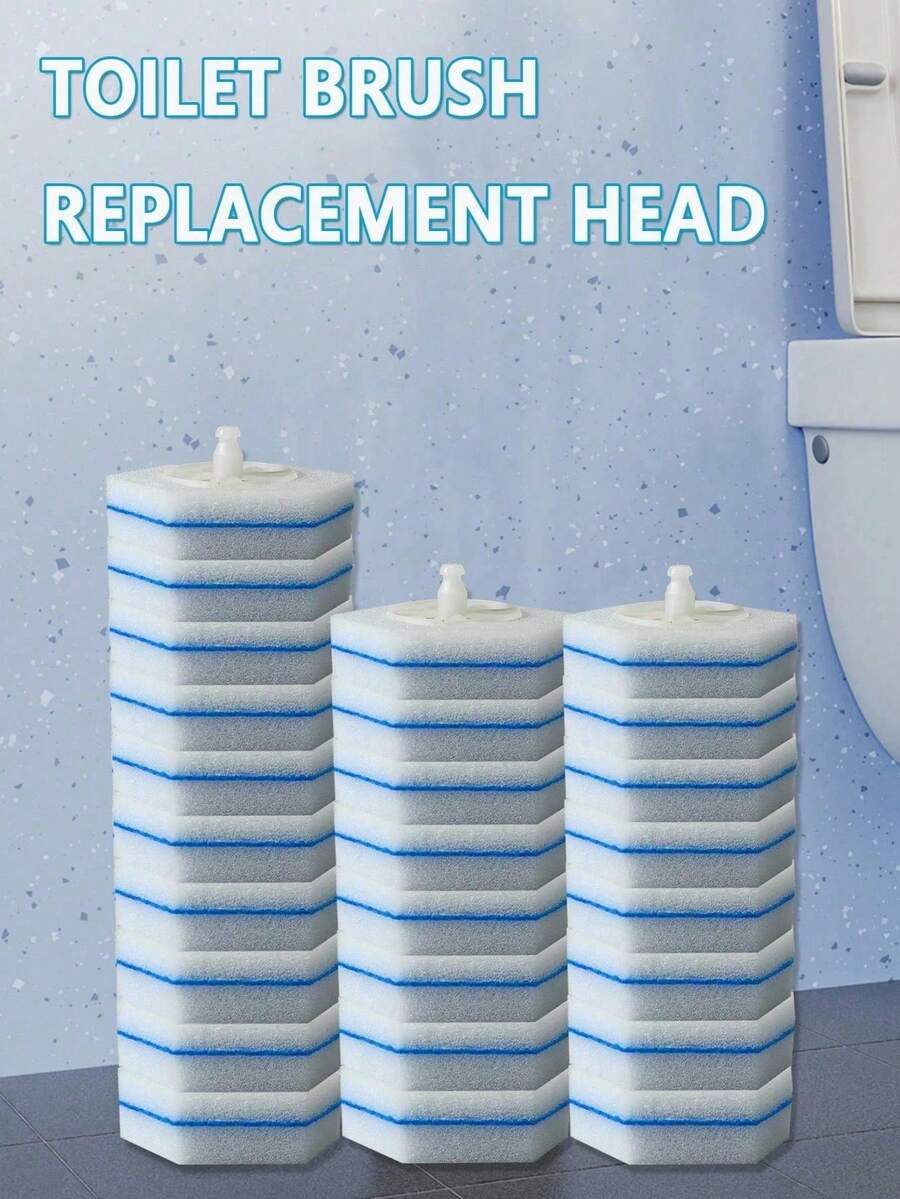 Toilet Cleaning Wand Refills, Counts Upgraded Material Disposable Toilet Cleaning Wand Heads BrushCompatible With Much Wands, Apartment Essentials, College DormEssentials - Multicolor - View 1