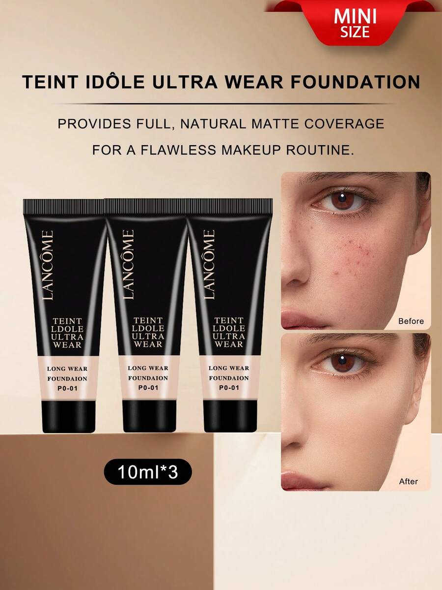 Lancôme 兰蔻持久粉底液,透气遮瑕,SPF 40/PA+++,30毫升/1.0液体盎司,PO-01 - mini 10ml*3 - 查看 1