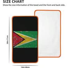 - Toallas de mano con la bandera de Guyana, secado rpido, toallas de microfibra de terciopelo coral, altamente absorbentes, uso como hotel, bao, ducha, toalla de mano, 16x 28 pulgadas - Naranja + Toallas de mano - 16x28 pulgadas - Ver 3