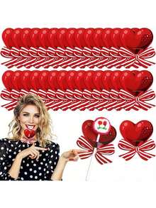 20 pièces Emballages de sucettes en forme de cœur pour la Saint-Valentin avec nœud, supports de sucettes DIY, cartes de décoration d'emballage de bouquet, cartes d'insertion de bonbons avec nœud, étiquettes de cadeaux de bonbons pour la Saint-Valentin, enveloppes en papier à motif de cœur mélangé, convient pour les mariages et les fêtes romantiques - Multicolore - Voir 7