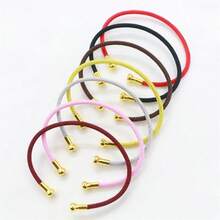 C-Shaped Elastic Adjustable Screw Open 3mm Bangle, Fashionable European & American Style, Suitable For Beads, DIY Bracelets & Jewelry - Woven Elastic Bracelet - View 9