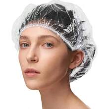 Gorros de ducha para mujer, unidades, gorro de ducha elstico, transparente, gorro de ducha impermeable, adecuado para saln, spa, viaje, hotel, ducha, uso domstico - inicial - Ver 2