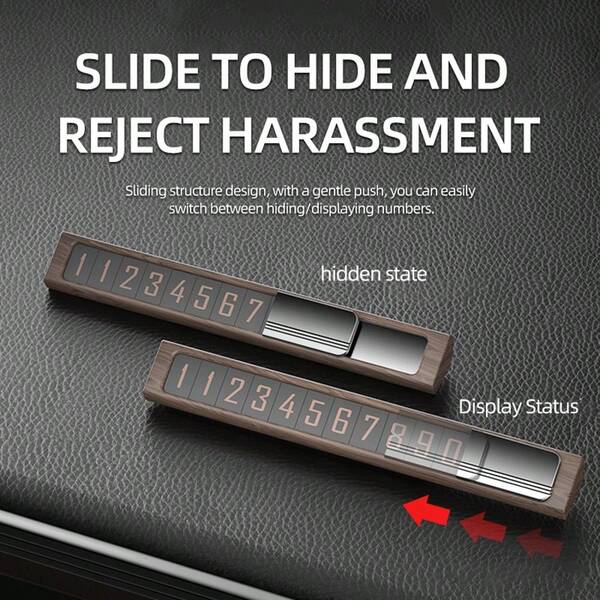 Permissão Temporária de Estacionamento Criativa com Textura de Madeira de Nogueira, Acessório Automotivo Necessário para Placa de Licença Temporária