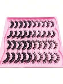 20 Pairs Of Fluffy Cat-Eye Thick False Eyelashes, 4 Styles Of False Eyelashes With DH Striped Thick And Fluffy Lashes For Soft, Natural DIY Lash Extensions - Fluffy Lashes - View 4