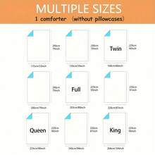 1pc Thick & Soft Comforter, Warm & Comfortable, Suitable For Dormitory, Hotel, Bedroom, All Season - navy blue - View 6