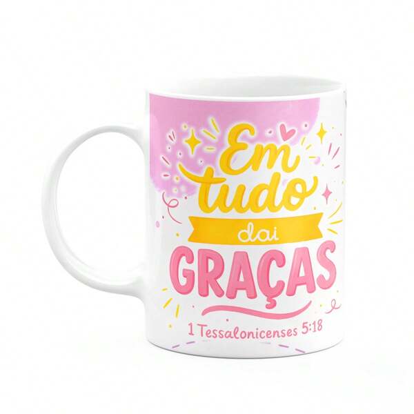 JPS INFO Caneca Religiosa Versículos Bíblicos 1 Tessalonicenses 5:18