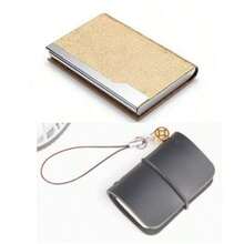 名片夹大容量 PU 收纳盒，适用于办公室、展会学校用品、返校季的便携式收纳盒 - 皮質商務名片夾 - 查看 26