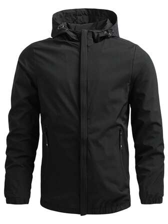 Alpha Camp Chaqueta deportiva casual para hombre, cortavientos minimalista y elegante para exteriores, primavera/otoño