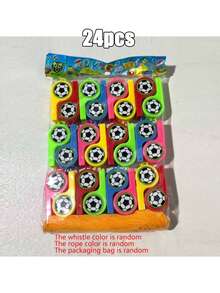 6/12/24/48 piezas Palos de animación inflables de dragón y silbato de árbitro de colores aleatorios, adecuados para fiestas de cumpleaños o partidos de fútbol - Multicolor - Ver 9