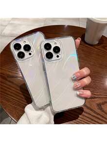 Clear Acrylic Phone Case With Aurora Bubbles - Multicolor - View 2